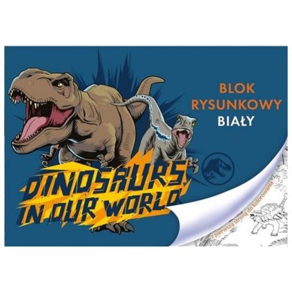 32274 73741 kreslici blok jursky svet dinosauri modry