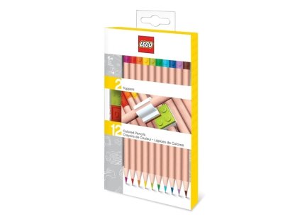 LEGO Pastelky, mix barev - 12 ks s LEGO klipem