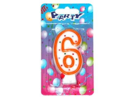 W-Svíčky dortové čísla 885039 "6"