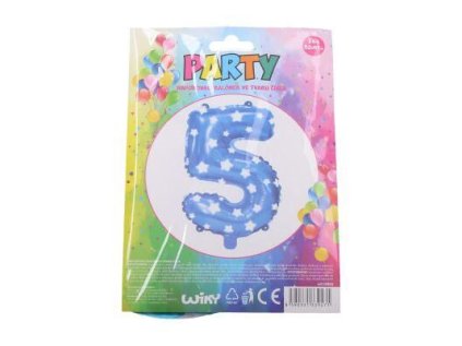 W-Balónek nafuk. číslo 5 modrý 818490