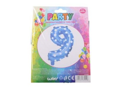 W-Balónek nafuk. číslo 9 modrý 818494