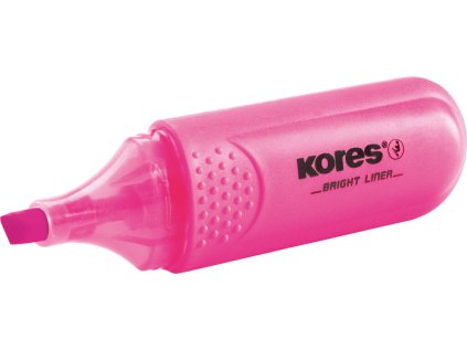 KORES zvýrazňovač Bright Liner růžový
