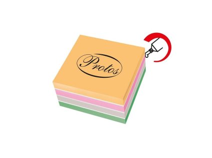 Kostka barevná lepená 84x84x35 Pastel