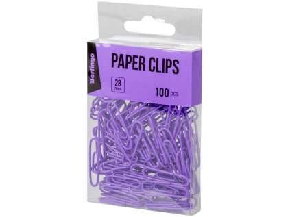 BERLINGO dopisní spony 100ks fialové /24