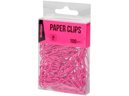 BERLINGO dopisní spony 100ks růžové /24