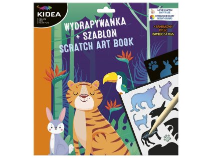 DRF KIDEA škrábací obrázek se šablonami