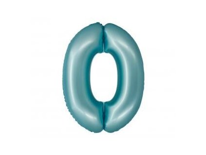 GD balónek fóliový 76cm "0" modrý mat