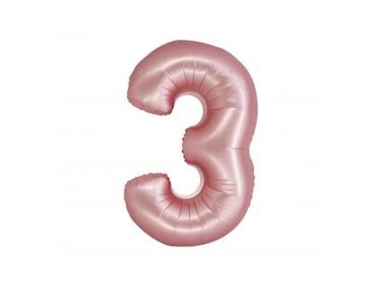 GD balónek fóliový 76cm "3" růžový