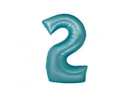 GD balónek fóliový 76cm "2" modrý mat