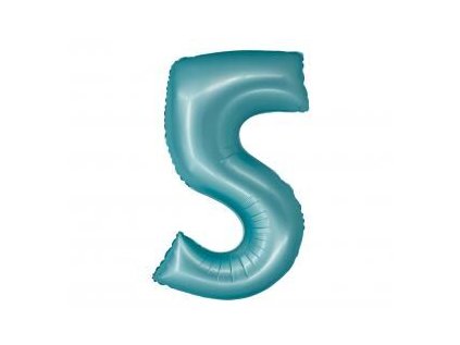 GD balónek fóliový 76cm "5" modrý mat