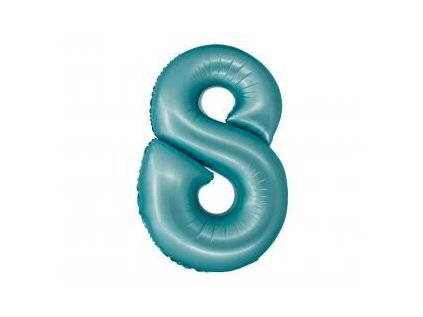 GD balónek fóliový 76cm "8" modrý mat