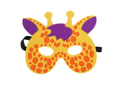 AX párty maska filcová ŽIRAFA