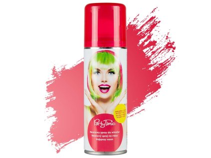 Párty spray 125 ml na vlasy neonově červený