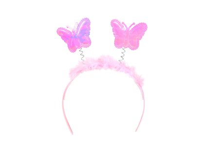 Párty čelenka růžová - Víla