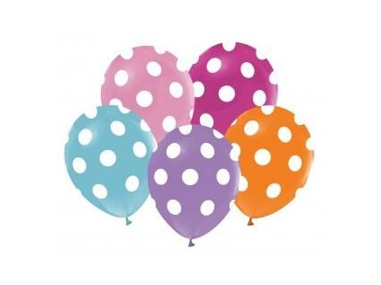 Balónky latexové 30 cm 5 ks PUNTÍK