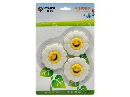 Magnet gumový 3ks - motiv květinka