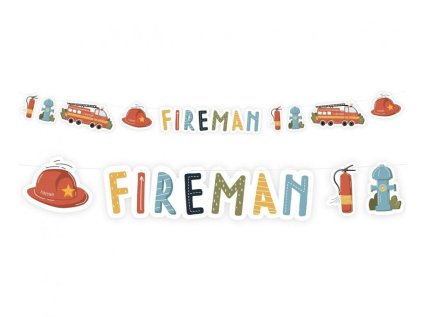 Girlanda papírová - Hasiči 300 cm