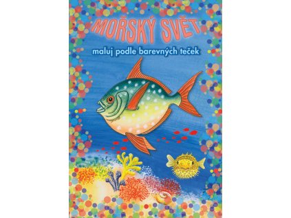 Omalovánky maluj podle barevných teček - Mořský svět