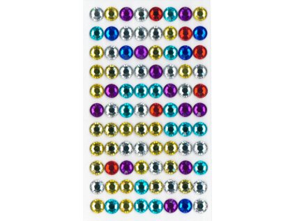 Samolepící kamínky DS79 - 8mm 88 ks mix bárev