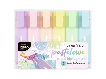 Zvýrazňovače pastelové 6 barev KIDEA