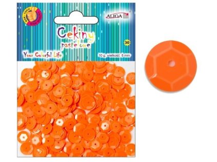 Flitry 10 g pastelové oranžové