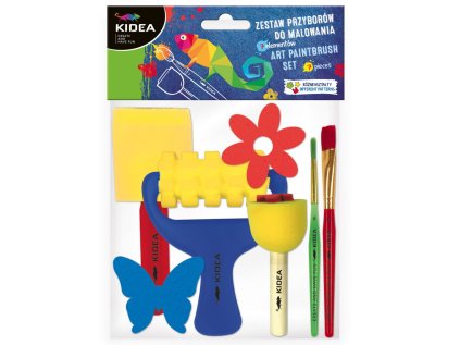 Sada štětců a houbiček na malování barvami 7 ks