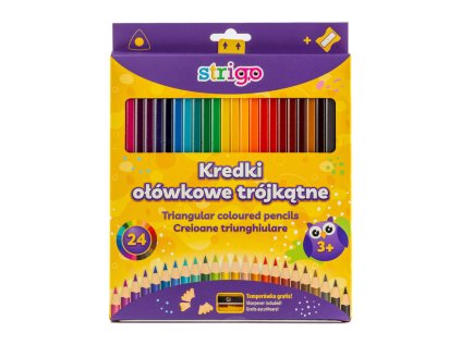 Pastelky trojhranné STRIGO 24 barev