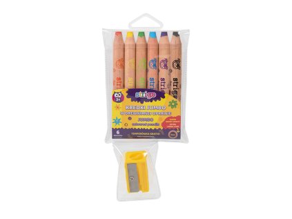 Pastelky trojhranné STRIGO JUMBO 6 barev
