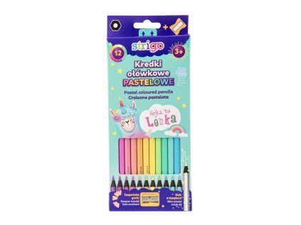 Pastelky STRIGO pastelové 12 barev
