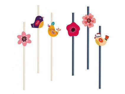 Papírové brčko SUMMMER 6 ks