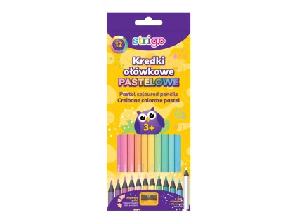 Pastelky 12ks pastel+ořezko
