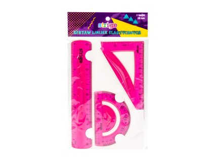 Geometrická sada STRIGO Flexi Pink 3 ks