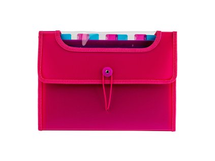 Složka A4 s 12 kapsami STRIGO růžová