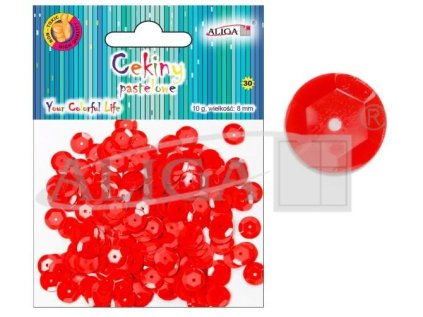 Flitry 10 g pastelové červené