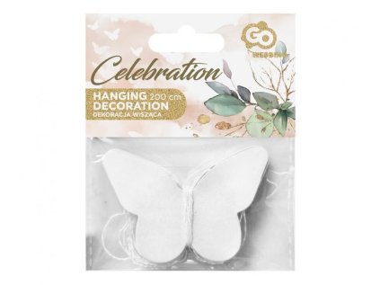 Girlanda papírová Motýlci 7,5 x 200 cm