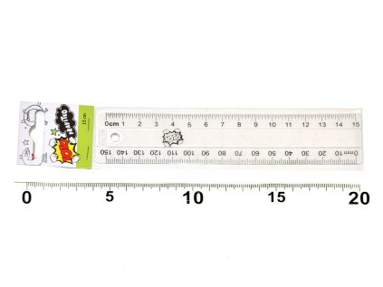 Pravítko 15cm transparentní