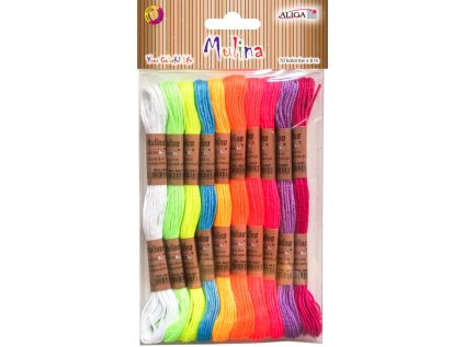 Bavlnky barevné 10 x 8 m neonové