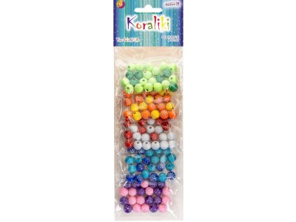 Korálky plastové 10 mm 5 barev