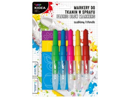 Foukací fixy na textil 5 barev