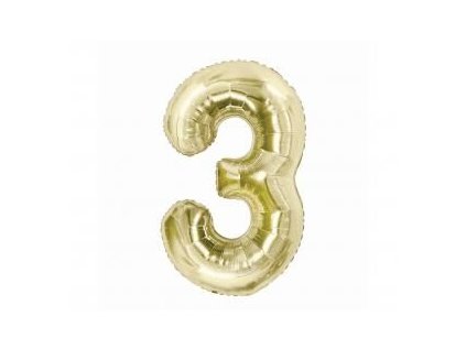 Balónek fóliový BEAUTY&CHARM 85 cm champagne "3"