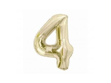 Balónek fóliový BEAUTY&CHARM 85 cm champagne "4"