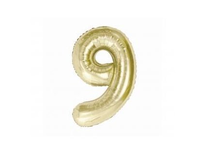 Balónek fóliový BEAUTY&CHARM 85 cm champagne "9"