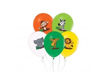 Balónky latexové 30 cm 5 ks Safari