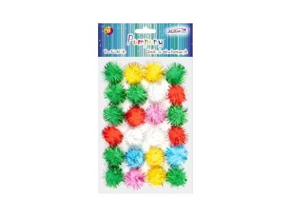 Bambulky metalické mix barev 25 mm