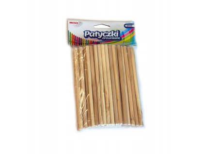 Dřívka natur kulatá 0,6 x 13,5 cm 50 ks