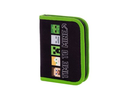 Penál 1 zip Minecraft Time to mine - prázdný