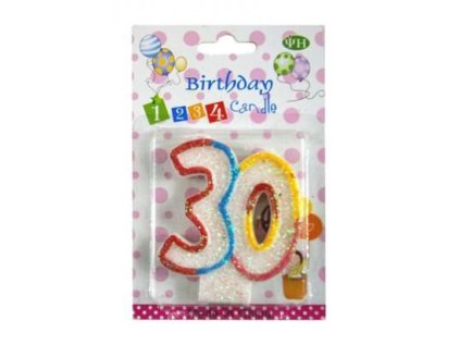 Svíčky dortové čísla "30" MIXIMPORT
