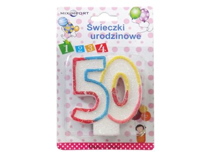 Svíčky dortové čísla "50" MIXIMPORT
