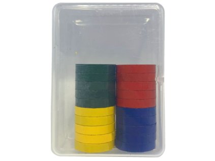 Magnety barevné 25 mm 20 ks