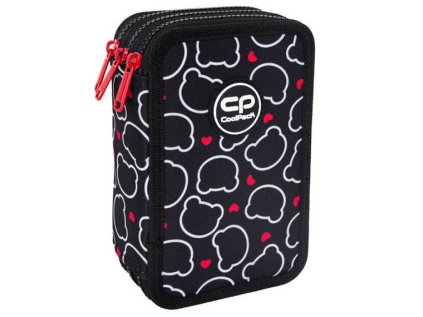 Penál 3 zipy Jumper Bear - vybavený